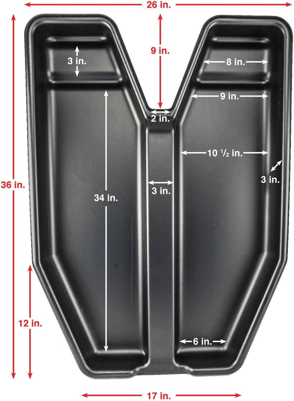 JEGS Engine Stand Drip Tray | Made In USA | Black Plastic Construction | Fits Most Upright Center Leg Engine Stands