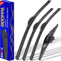4 wipers Replacement for 2007-2014 Toyota FJ Cruiser, Windshield Wiper Blades Original Equipment Replacement - 16"/14"/14"/10" (Set of 4) U/J HOOK