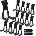 3-H Slat Wall Hooks 12 Pack 4.5 Inch, Slatwall Hooks U Shape,Slatwall Accessories Heavy Duty for Space Saving Used as Proslat Accessories(Black)