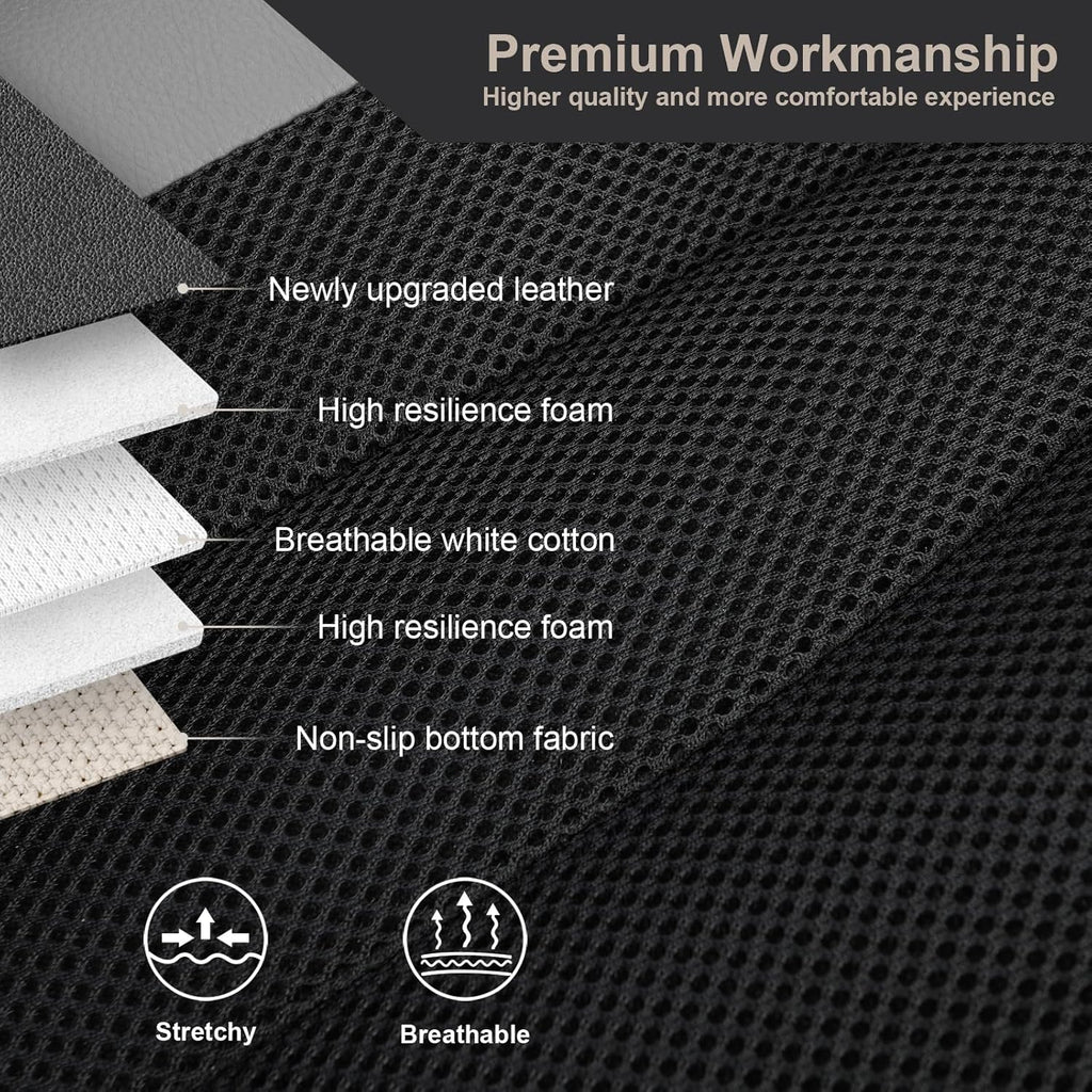 GIANT PANDA Front Seat Cover for Nissan, 3D Air Mesh Car Seat Covers Custom Fit Nissan Rogue Altima Sentra Versa Kicks Frontier Murano Pathfinder Maxima (Grey+Black) 2-Pack