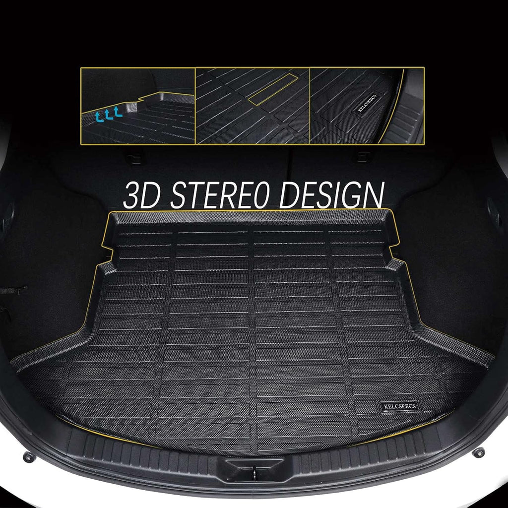 KELCSEECS® Floor Mats & Cargo Liner Custom for Mini Countryman F60 2017-2024(Not for Manual Transmission),All Weather Protection TPE Floor Liners Front& Rear Row Full Set Accessories Black