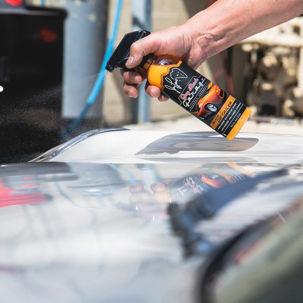 Jay Leno's Garage Basic Car Detailing Bucket Kit - Sprays, Liquids, Microfiber Towels, Applicators and Wash Mitt