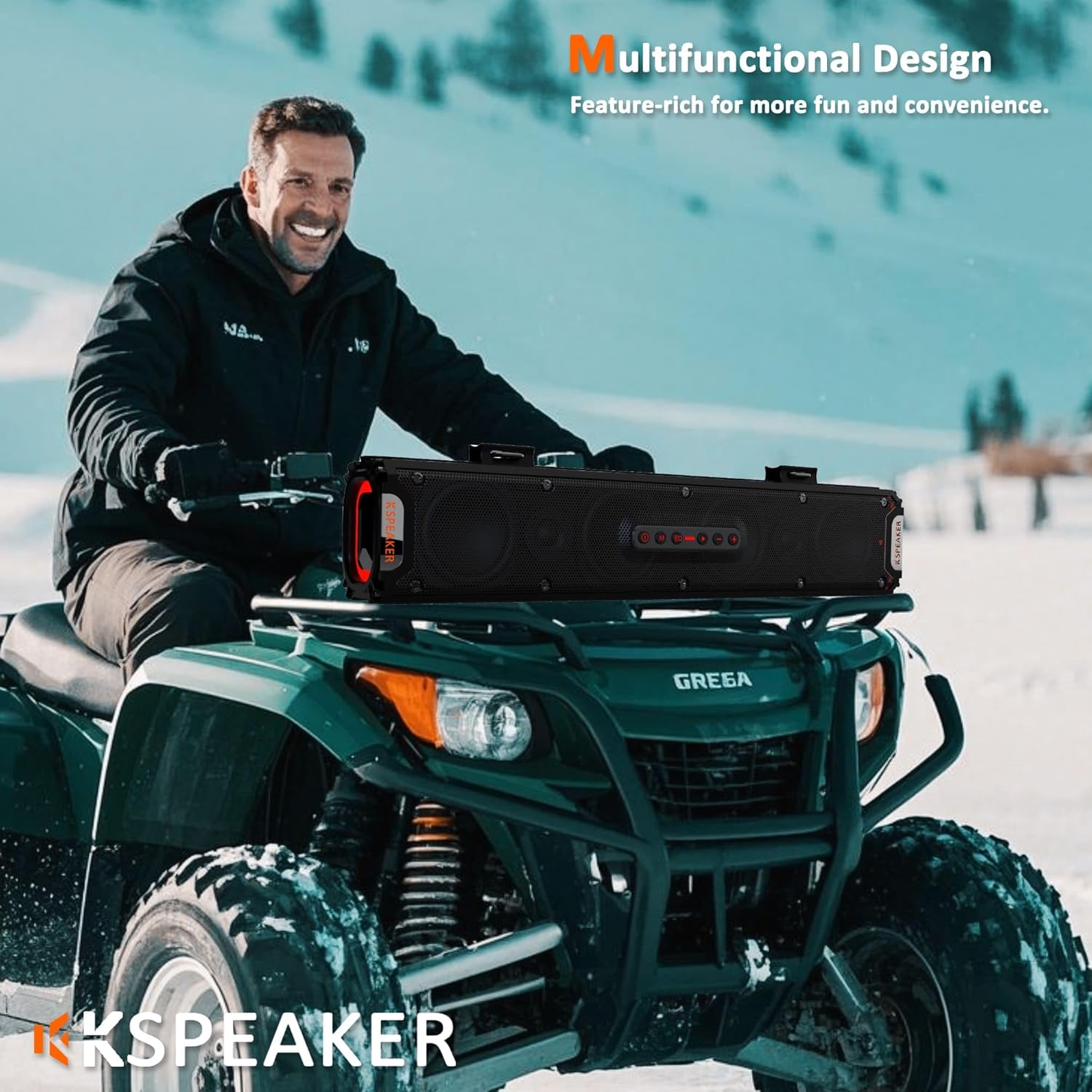 UTV Sound Bar ATV Sound Bar Golf Cart Soundbar UTV Speakers ATV Speaker Fourwheeler Speaker Marine RZR Boat Polaris Can Am