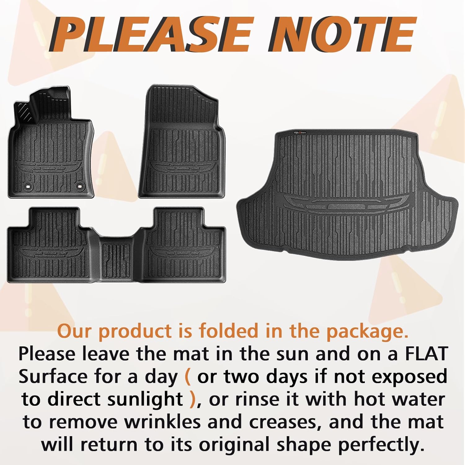 TripleAliners Floor Mats & Trunk Mat All Weather Liners Compatible with 2025 Toyota Camry (Include Hybrid) Accessories Carpets Liner TPE Custom Fit Protection Car (Floor Mats+Trunk Mat)