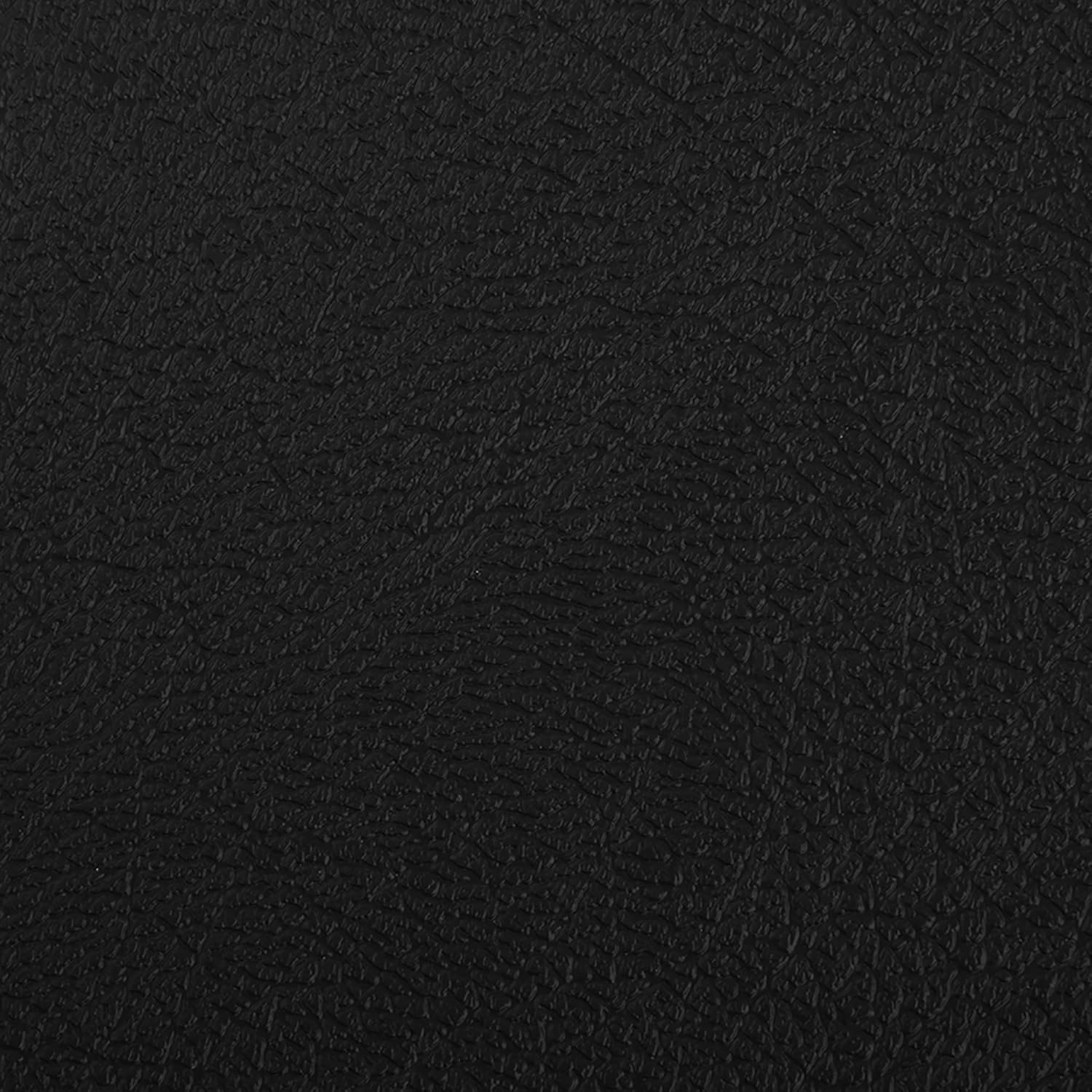 G-Floor Seamless Sheet Vinyl Shed Flooring Cover with Bonded Fibrous Backing - Levant Pattern (8' x 12', Midnight Black)