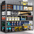 60" W Garage Shelving Heavy Duty, 6 Tier Garage Shelves, 60" W x 84" H x 24" D Adjustable Storage Shelving Unit, Commercial Metal Shelves for Warehouse, Pantry, Shop