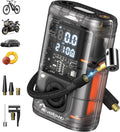 NEVERLAND Tire Inflator Portable Air Compressor - 12000mAh 150PSI Auto Air Pump for Bike Car Tires, Electric Bike Tire Pump with Gauge, Air Compressor Portable for Bike Bicycle Car Motorcycle Ball