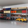 72" W Storage Shelves Heavy Duty Garage Shelving 30" D Metal Shelving Unit, 4 Tier Adjustable Shelves, 5000LBS Steel Industrial Shelving for Basement Warehouse Commercial, 2 Pack