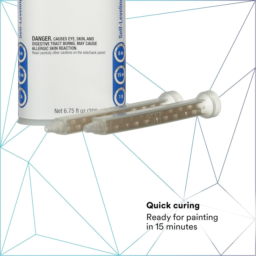 3M Self-Leveling Seam Sealer, 08307, Two-Part, Quick-Curing Epoxy, 200 mL/6.75 fl oz Cartridge