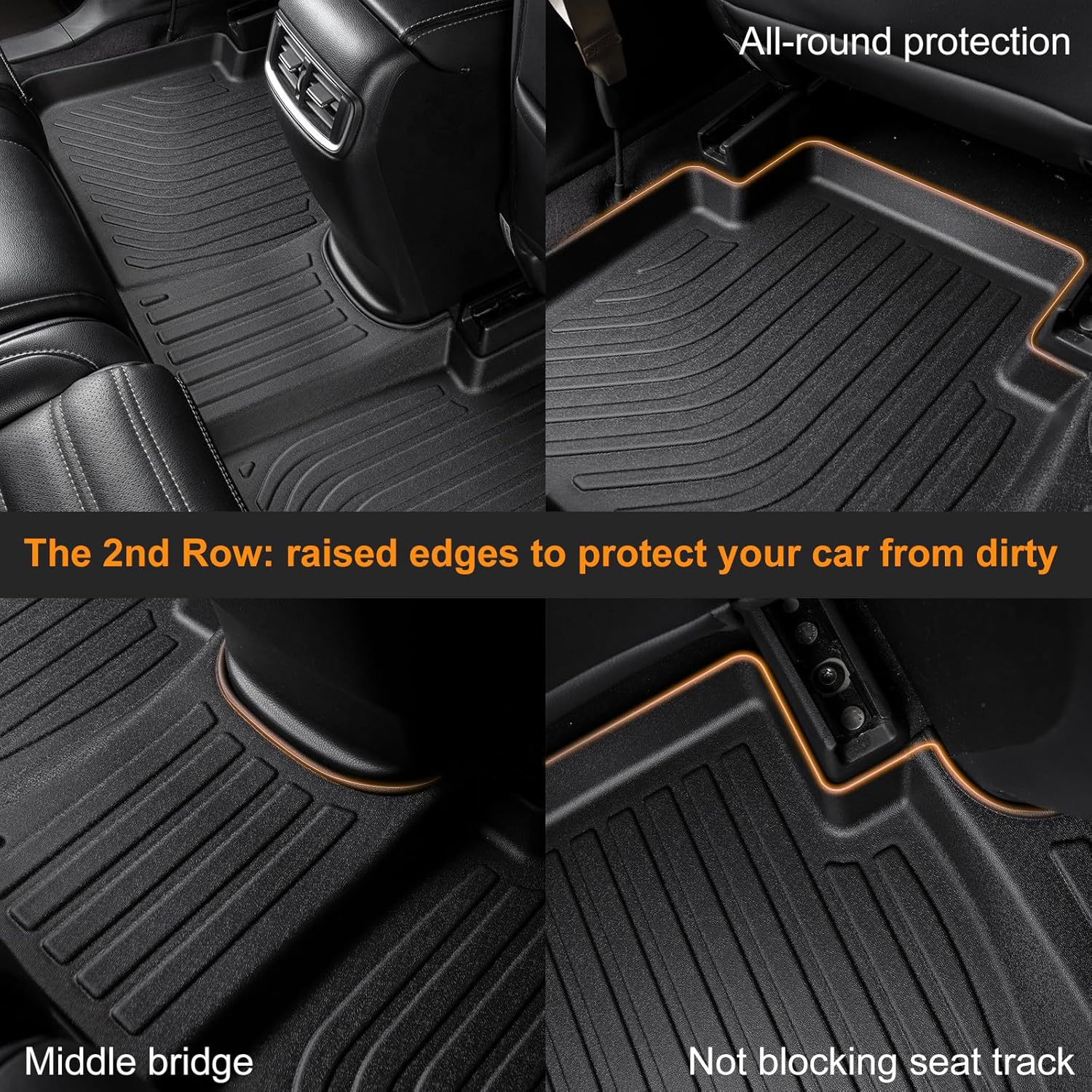 Binmotor-Floor Mats & Cargo Liner for Jeep Grand Cherokee 2005-2010, All Weather Car Mat Grand Cherokee Accessories Cargo Mat Floor Liners Trunk Liner