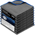 Airlab Microfiber Towels for Cars Wash Drying Auto Detailing, Highly Absorbent, Lint-Free, Streak-Free, All-Purpose Cleaning Cloths for Household, 16" x 16", Pack of 8, Grey