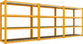 REIBII 40" W Garage Shelving Heavy Duty Metal Shelving 2200LBS Storage Shelves 4 Tier Garage Shelves Adjustable Metal Shelf for Warehouse Basement Pantry Kitchen, 3 Pack