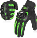COFIT Motorcycle Gloves Breathable, Touchscreen Motorbike Gloves Anti-Slip with Good Grip Hard Knuckles Protection for Men Women Motocross, BMX ATV MTB Cycling, Road Racing - Green XL