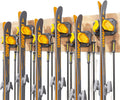 Ski & Snowboard Wall Rack for Garage - Fits Any Ski/board, Damage-Free Storage, Yellow, 6 Pack