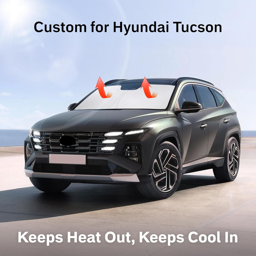 for Hyundai Tucson 2016-2021 Car Windshield Sunshade - Front Window Sun Protector for UV & Sun Protection -EcoNour Car Interior Fit Accessories Hyundai Tucson