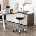Office Chair with Back (Adjustable Height Posture Stool 19.5’’-26.6’’)(Drafting Chair on Wheels) Work Stool with Footrest (Black)