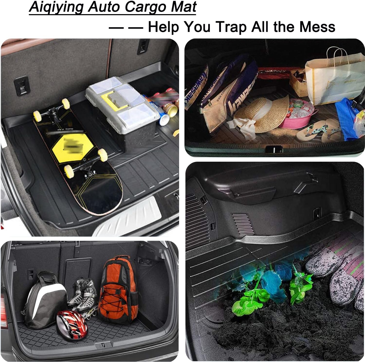 CRV Cargo Liner - Compatible with 2017-2022 Honda CR-V Lower Deck,Not for Subwoofer/Touring/Hybrid Models,All-Weather 3D Waterproof Rear Trunk Tray Floor Mat Custom Fit TPO Accessories