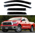 KPY Window Visor Compatible with Toyota Tundra Double Cab 2007-2021, Rain Guard Window Vent Deflectors Tape-On Style, 2008 2009 2010 2011 2012 2013 2014 2015 2016 2017 2018 2019 2020 (Double Cab Only)