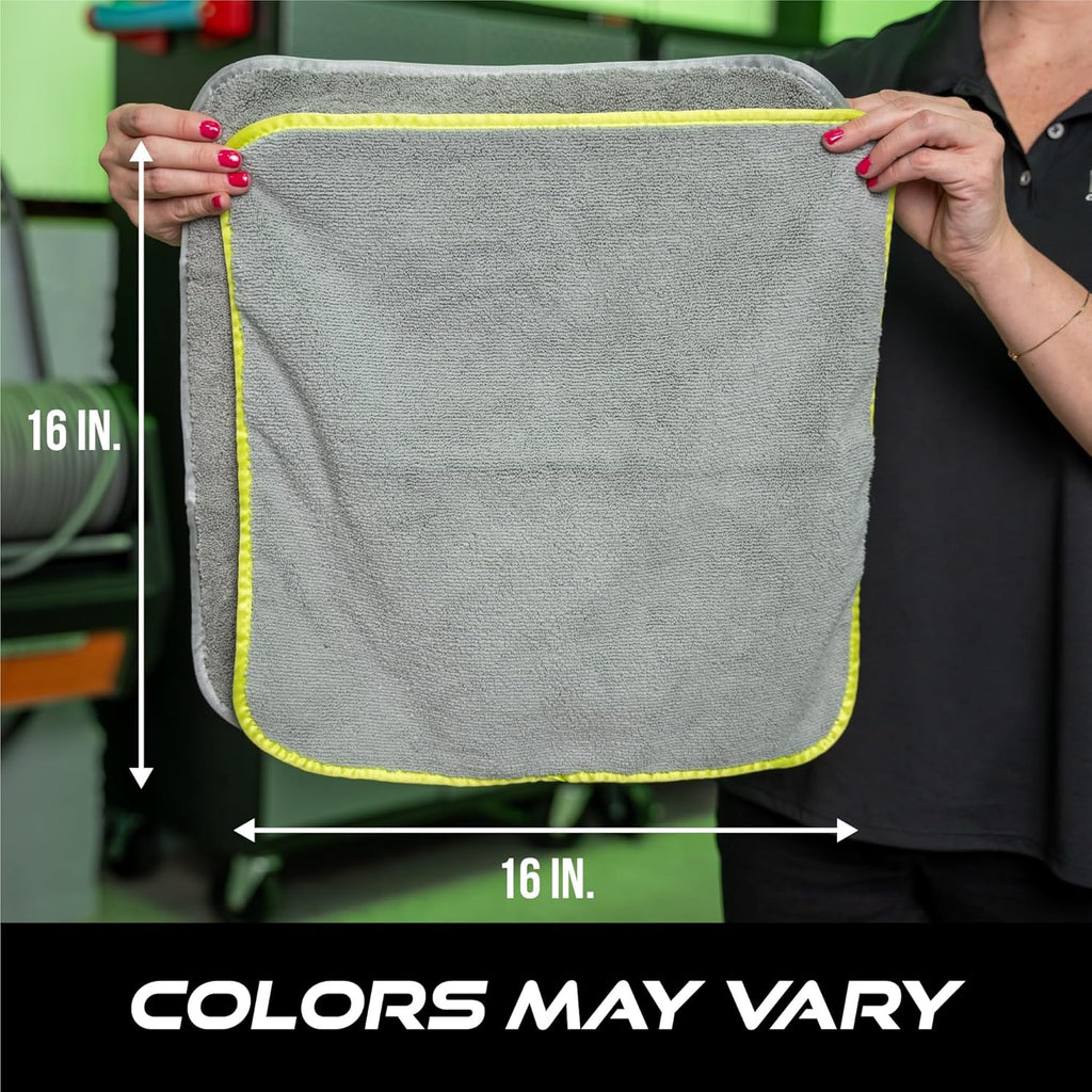 VIKING Utility Microfiber Towel for Car Interior and Exterior Use, Professional Towels for Detailing and Car Wash Kit, 350gsm, Grey, 16 Inch x 16 Inch, 8 Pack