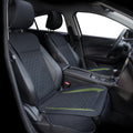 Elantrip 2PCs Front Car Seat Covers Leather Car Seat Protector Universal fit for Most Cars SUVs and Trucks Water Proof Seat Protector Black and Green