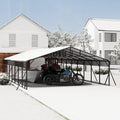 20x40FT Metal Carport Kits with Galvanized Steel Roof, Heavy Duty Metal Roof Carport with Enhanced Base, TallMetal Carports Kits Garage for Tractors, Pickup, Boat, Car