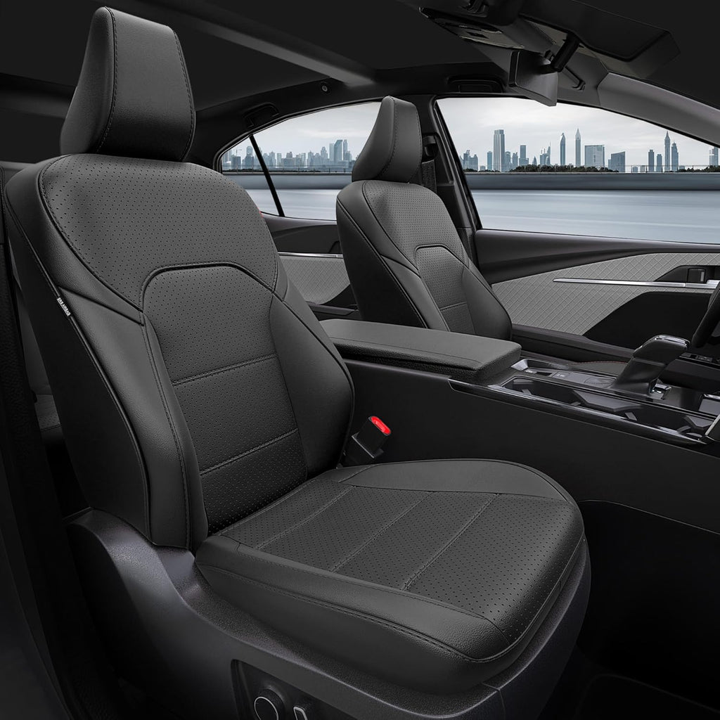 for Toyota Camry Seat Covers LE SE 2025 - Custom Fit Car Seat Covers Full Set, Leather Seat Covers for Cars, Waterproof Car Seat Cover, Black