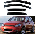 KPY Window Visor Compatible with Suzuki SX4 Hatchback 2008-2010, Rain Guard Window Vent Deflectors Tape-On Style, 2008 2009 2010 (Hatchback Only)