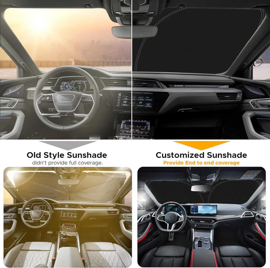 Toyota Sienna EcoNour Car Windshield Sunshade 2021-2025 - 240T Polyester Material Cars Sun Visor Reflector Blocks UV Rays - Foldable Sunshade Interior Protection Accessories