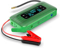 HALO Bolt Ultimate 3 Portable Car Battery Jump Starter | 130 PSI Air Compressor, 55.5Wh USB Power Bank, Large Display, Emergency Floodlight & Charger, Jumps Cars SUVs & Trucks, Inflates Tires — Green