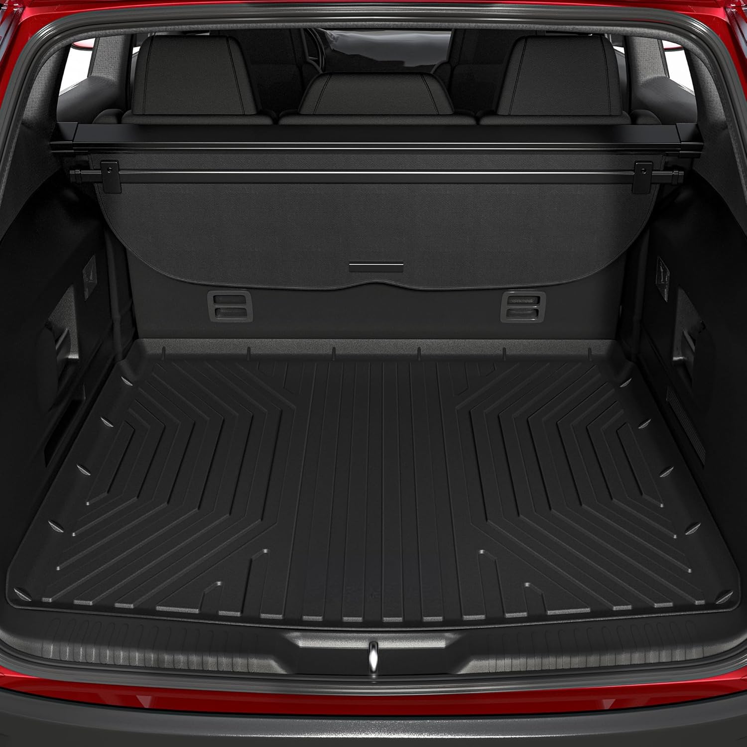 OEDRO Cargo Trunk Liner Floor Mat Compatible with 2010-2024 Toyota 4Runner with 3rd Row Seats, Unique Black TPE All-Weather Guard Cargo Mats
