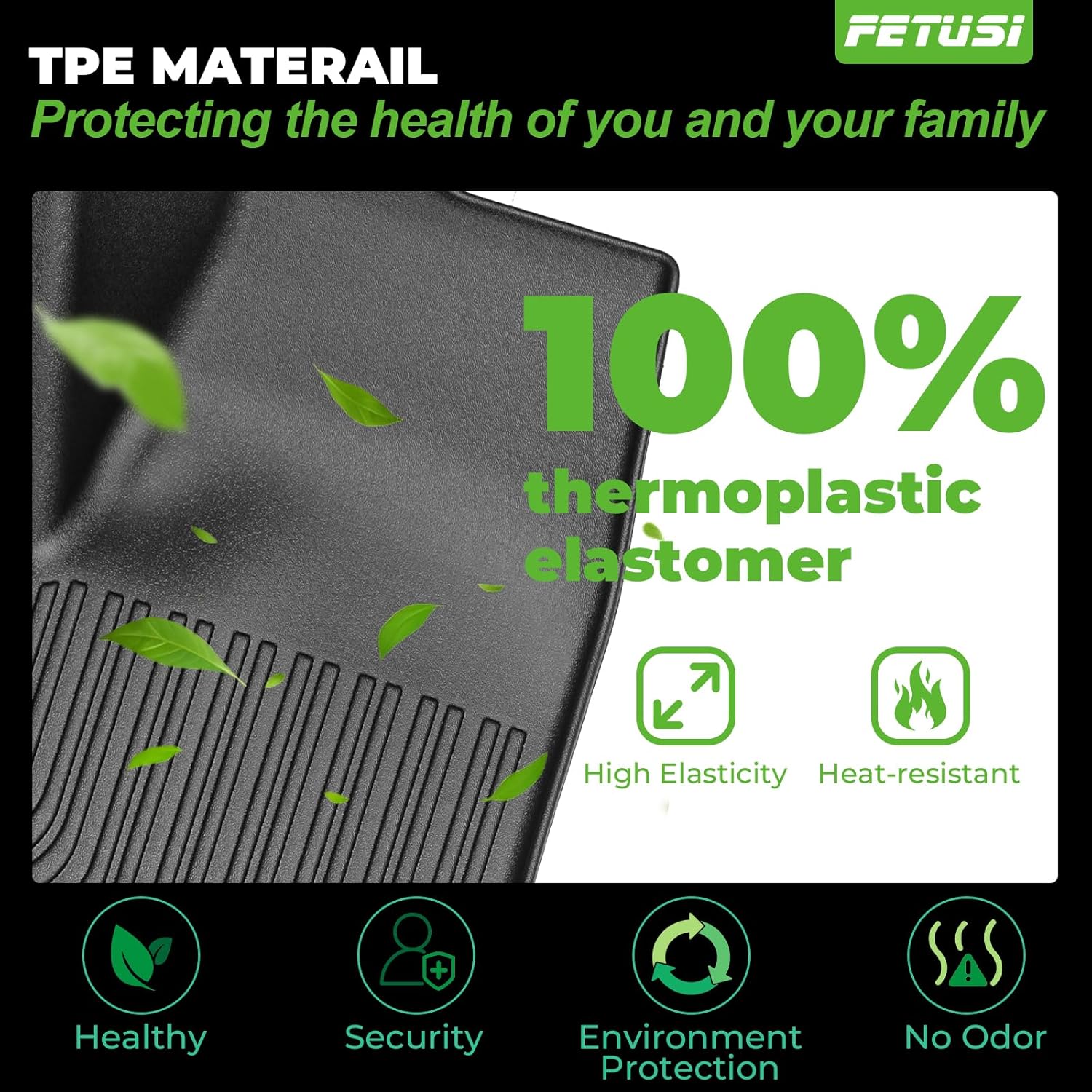 All Weather Floor Mats and Cargo Mat Set Fit for Nissan Ariya 2025 2024 2023, TPE Car Mats Waterproof Anti-Slip Rubber Floor Liners for Ariya Accessories - 4 PCS