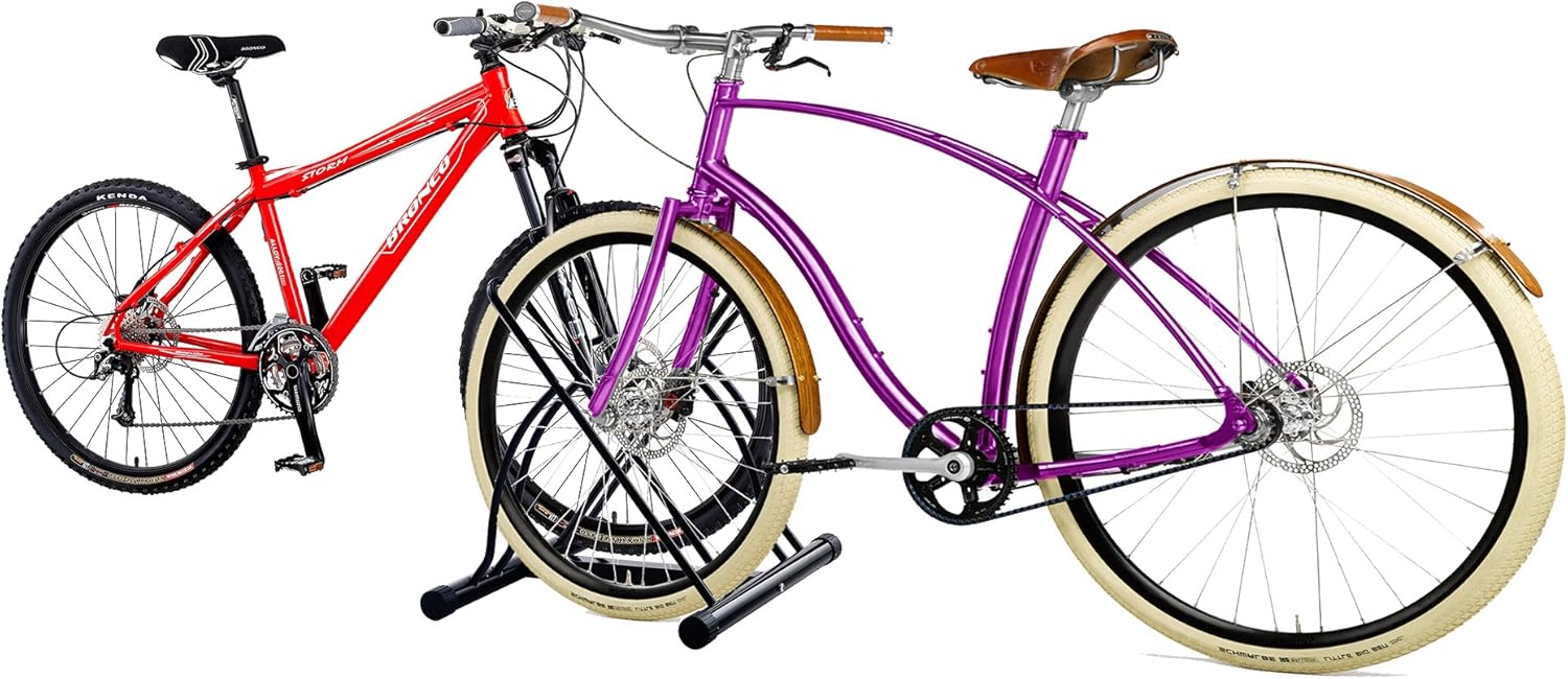 RAD Cycle Mighty Rack Two Bike Floor Stand Bicycle Instant Versitile Pro Quality Bike Park