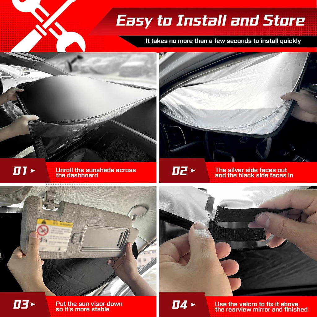 ARISMOTOR Windshield Sun Shade for Acura Integra 2023-2025, Custom Fit Foldable Front Window Sunshade Sun Visor Protector, Block UV Rays Keep Your Car Cooler