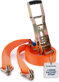 Tie Downs Ratchet Straps 2 inch X 20 ft - Heavy Duty Ratchet Strap with Double J Wire Hooks 11000 Lb Breaking Strength - Cargo Tie Down for Truck and Trailer