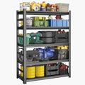 78"H Garage Shelving Heavy Duty Shelving Units, 3500LBS Large Capacity Adjustable 5 Tier Metal Garage Storage Shelves Industrial Shelf Rack for Warehouse and Basement, 18"Dx 47.2"Wx78"H, Black