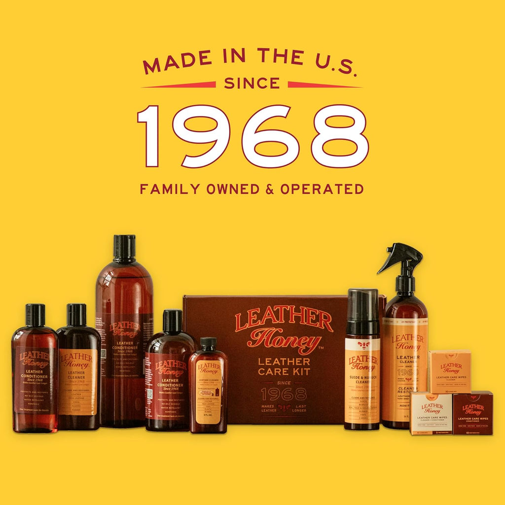 Leather Honey Suede & Nubuck Care Kit: Cleaner, Protector, Suede Brush & Eraser: Clean, Protect & Restore Shoes, Boots, Uggs, Furniture, Jackets, Bags and Apparel. Safe for Any Color