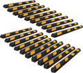 ZONETECH Large Heavy Duty Rubber Parking Curb – 72” Premium Quality Auto Garage Wheel Stopper Professional Grade w/Yellow Reflective Tape for Car, Truck, Trailer and RV (20-Pack)
