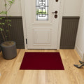 Ottomanson Rugs for Entryway 2'3" x 3' Non Slip Solid Small Area Rugs Durable Front Door Mat Rug Stain Resistant Entrance Rugs for Bathroom Kitchen Bedroom & Living Room, Red