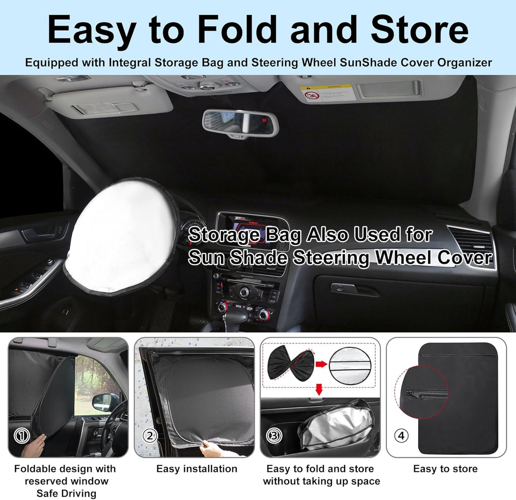 TINGLU Window Shades for Nissan Murano 2015-2024 Accessories Car Side Full Windows Rear Triangular Windshield Sun Shade Sun UV Rays & Privacy Protection for Camping,Napping,and Relaxing 8PCS