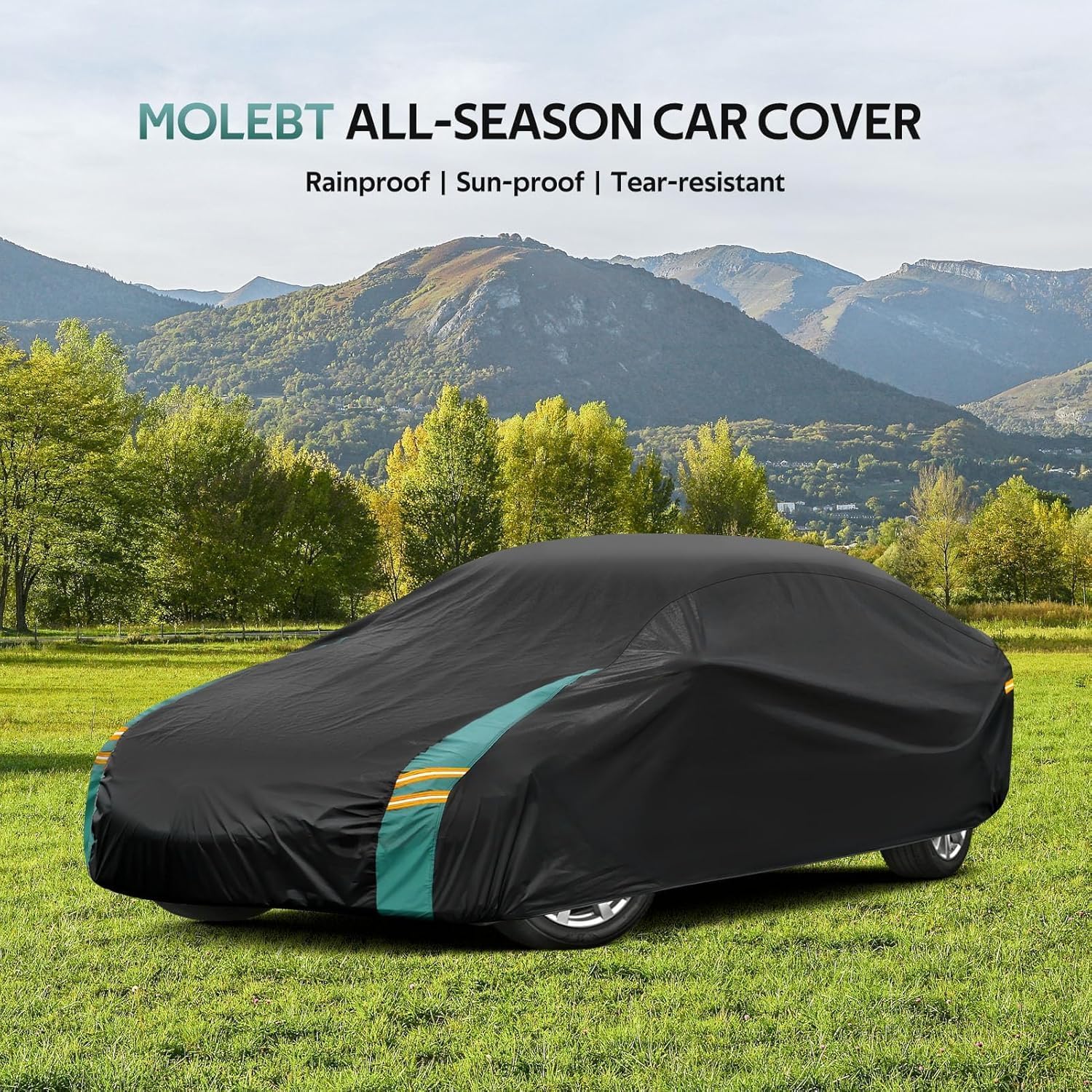 Coupe Car Cover Custom Fit for Lexus ES 300 330 350(2015-2025), Waterproof All Weather for Automobiles, Outdoor Full Cover with Windproof Clip Straps.
