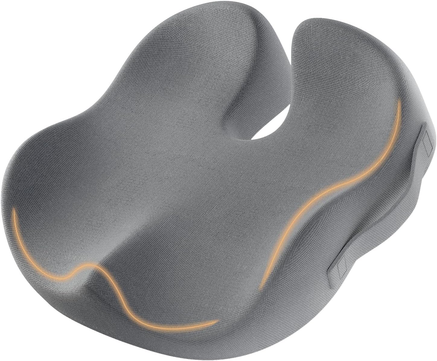 ProtoArc Seat Cushion, Office Chair Cushion for Sciatica, Coccyx Cushion, Ergonomic Memory Foam Seat Cushion for Car, Home, Pressure Relief Pad for Hip, Tailbone, All Day Comfort - Gray