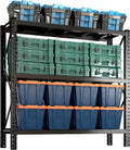 4200LBS Metal Garage Shelving, Strong Load Bearing Heavy Duty Shelves, Industrial Steel Shelves, 5 Tier Adjustable Large Shelf Unit, Multifunctional Storage Rack, 67" W×63" H×19.6" D, Black