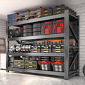 Metal Garage Shelving Unit, Heavy Duty 4-Tier Adjustable Storage Rack, 6000 LBS Loads Industrial Utility Shelves for Garages, Warehouses, Kitchen, Black, 63" W x 24" D x 63" H