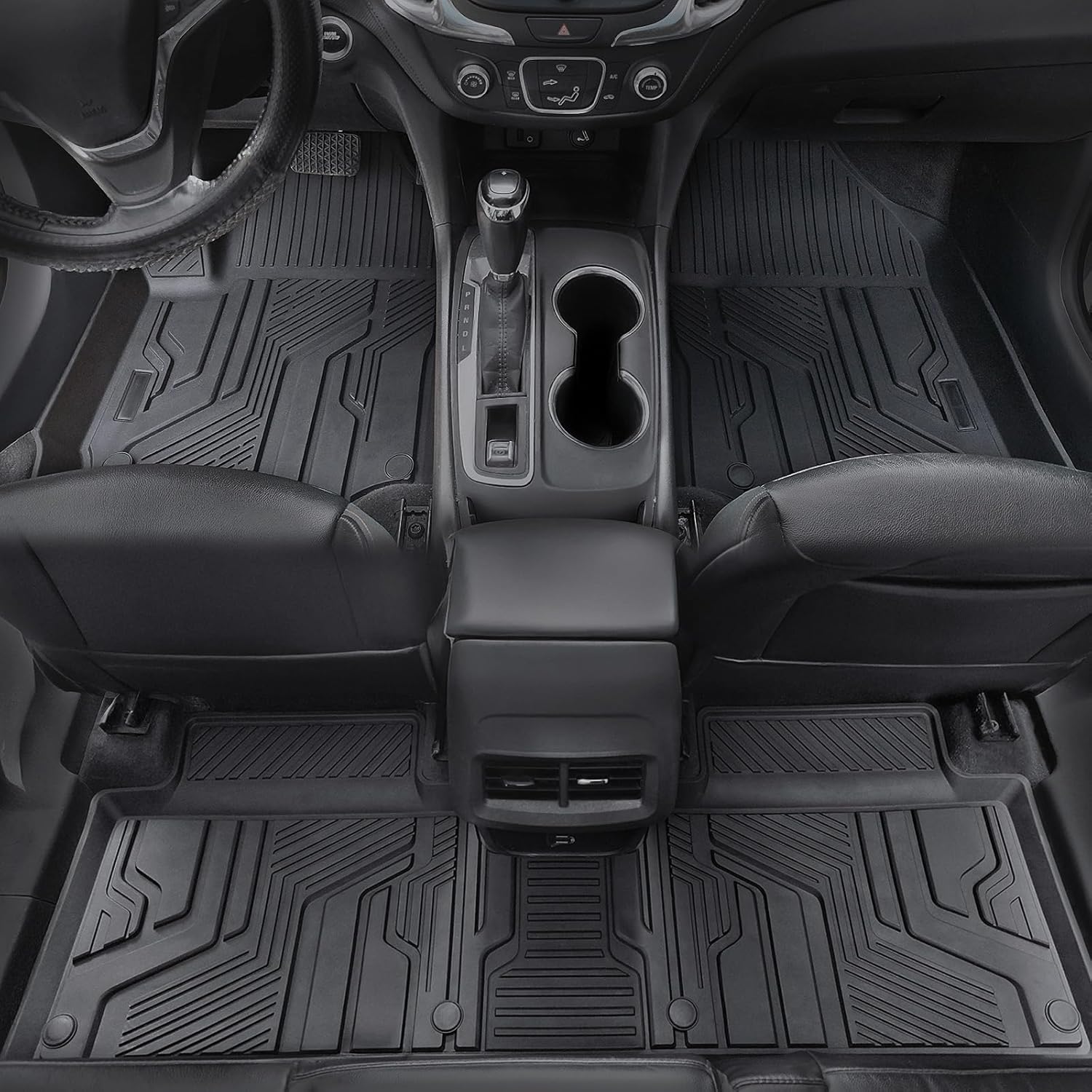 Floor Mats Set Cargo Liner and Backrest Mat for for Chevy Chevrolet Equinox/GMC Terrain 2018-2024, All Weather TPE Full Mat Set Cargo Mat for Equinox Accessories