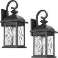FEMILA 2 Pack Large Outdoor Wall Sconce, 21" Exterior Wall Light Fixtures, Anti-Rust Waterproof Porch Lights for Entryway, Patio, Garage, Doorway, Matte Black, 4FD54B2-2PK BK-SD
