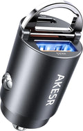 65W USB C Car Charger Fast Charging，12V USB Outlet Accesorios para Carro，Compact Cigarette Lighter Adapter，Car Phone Charger for iPhone/16/15/14/13/12 Samsung S25 S24 S23Google Android