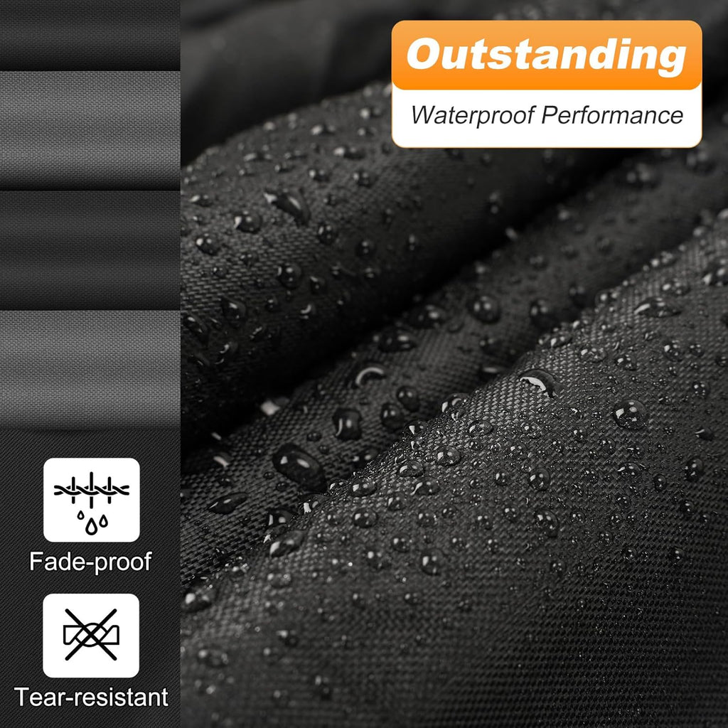 QUNSUNUS Waterproof Car Cover for Pontiac Firebird 1967-1992, Outdoor Car Covers with Zipper, All Weather Cover with Straps and Elastic Edges for Wind, Sun, UV and Dust Protection