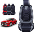 OASIS AUTO Custom Fit Seat Covers for 2012-2025 Toyota Camry, Waterproof Faux Leather Seat Protector Cushion Camry Car Accessories (Full Set, Gray)
