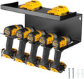 Power Tool Organizer for Shop & Garage, Heavy Duty Wall Mounted Rack With Storage & 5 Drill Storage Slots - For Workshop Organization