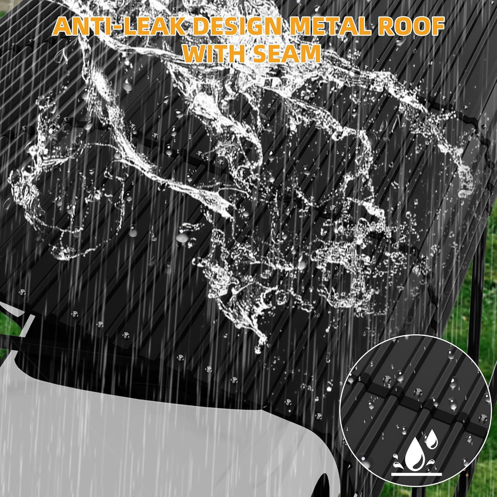 20x20FT Metal Carport Kits with Galvanized Steel Roof, Heavy Duty Metal Roof Carport with Enhanced Base, Tall MetalCarport Kits Garage for Tractors, Pickup, Boat, Car